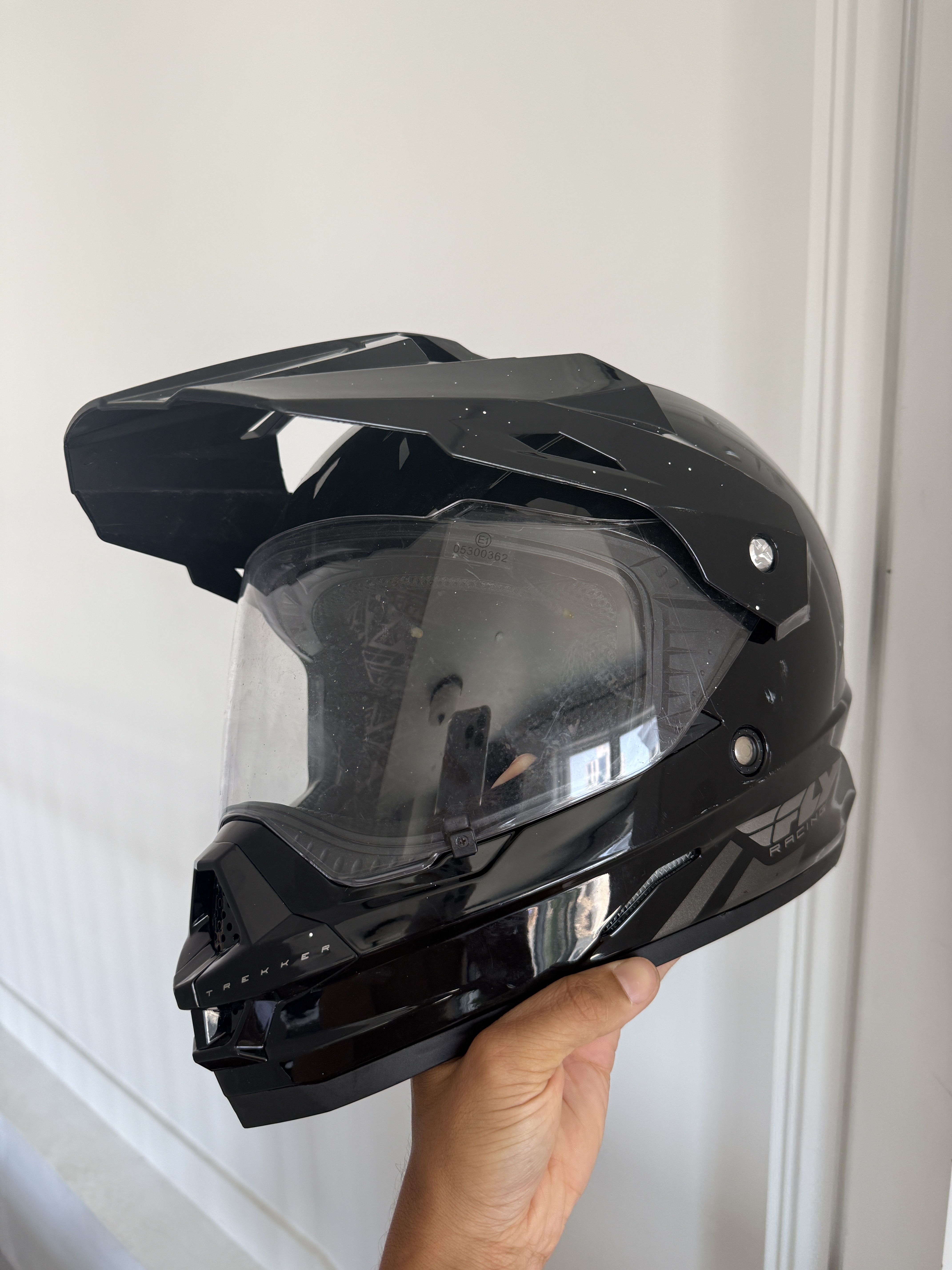Fly Racing Trekker black dual-sport motorbike helmet size M